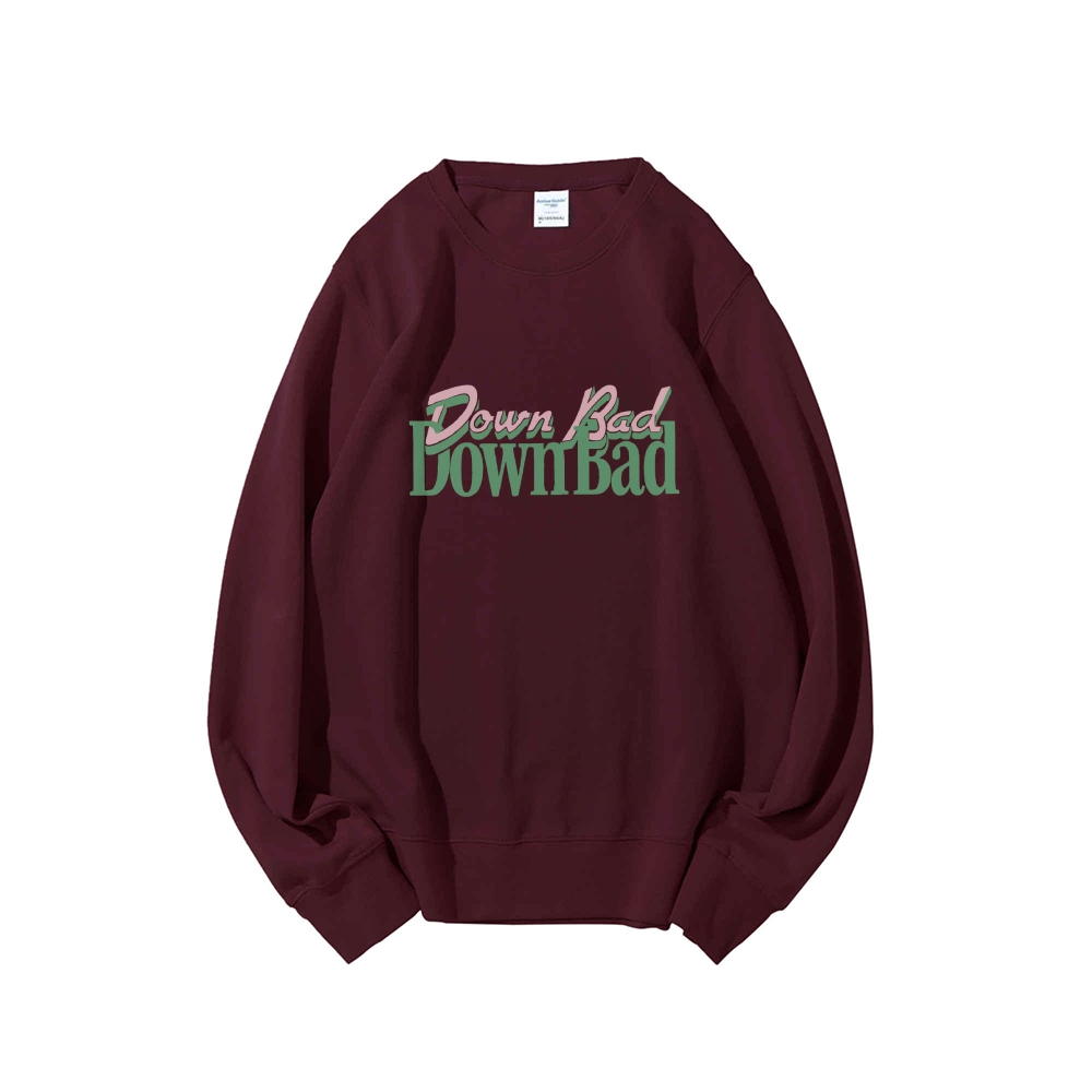 Down Bad Crying At The Gym Casual Crewneck Sweatshirt-moweekender