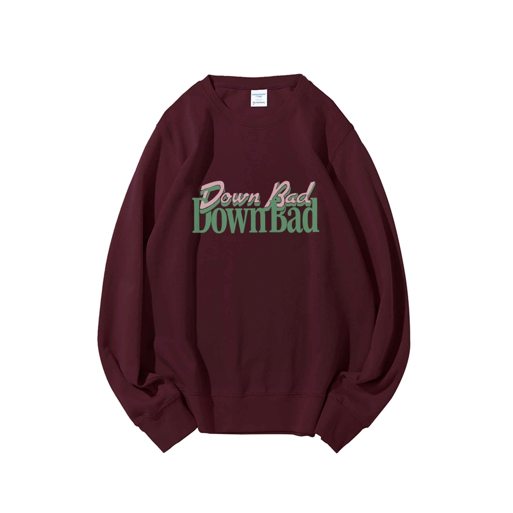 Down Bad Crying At The Gym Casual Crewneck Sweatshirt-moweekender