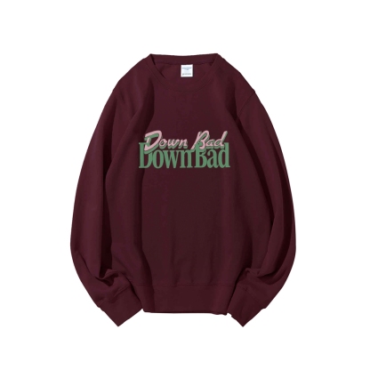 Down Bad Crying At The Gym Casual Crewneck Sweatshirt-moweekender