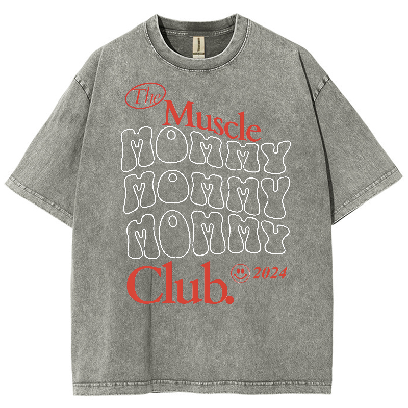 The Muscle Mommy Club Unisex Fit Washed Oversized T-Shirt-moweekender