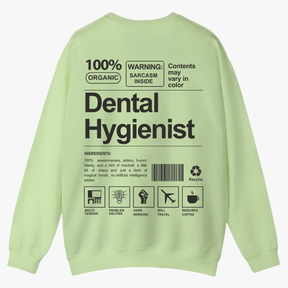 Dental Hygienist Casual Crewneck Sweatshirt-moweekender