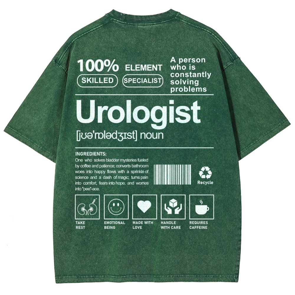 Urologist Unisex Fit Washed T-Shirt-moweekender