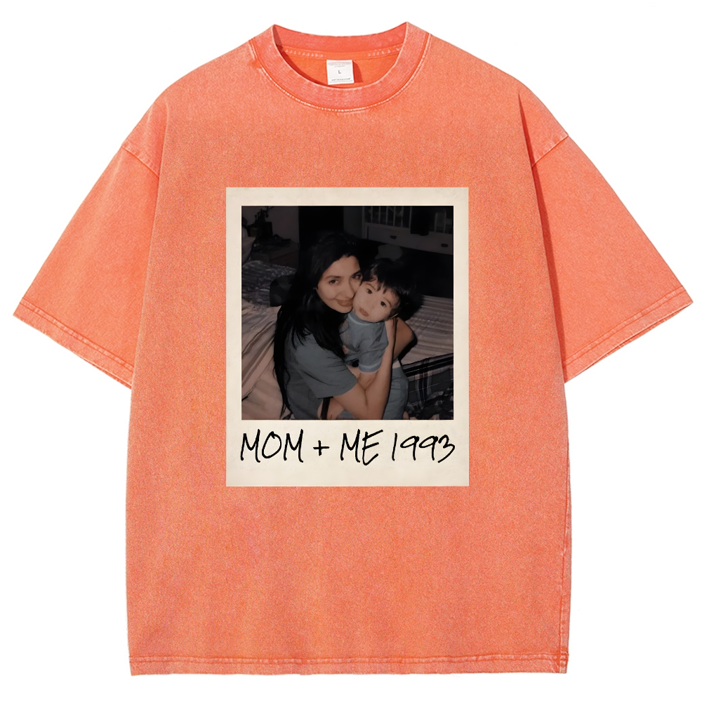 Picture Custom Mother's Day Gift Unisex Fit Washed T-Shirt