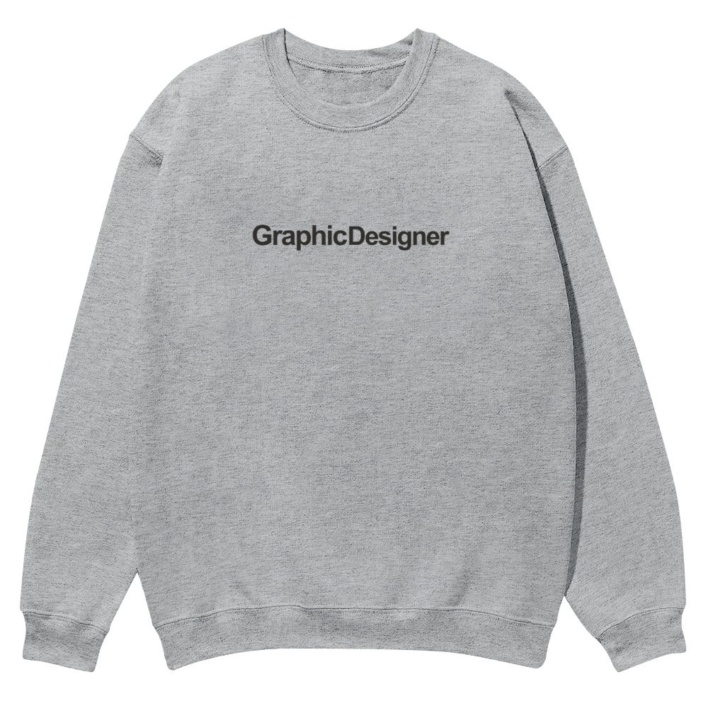 Graphic Designer Printed Crew Neck Sweatshirt-moweekender