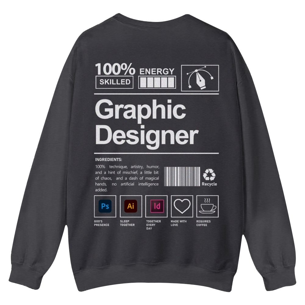 Graphic Designer Printed Crew Neck Sweatshirt-moweekender