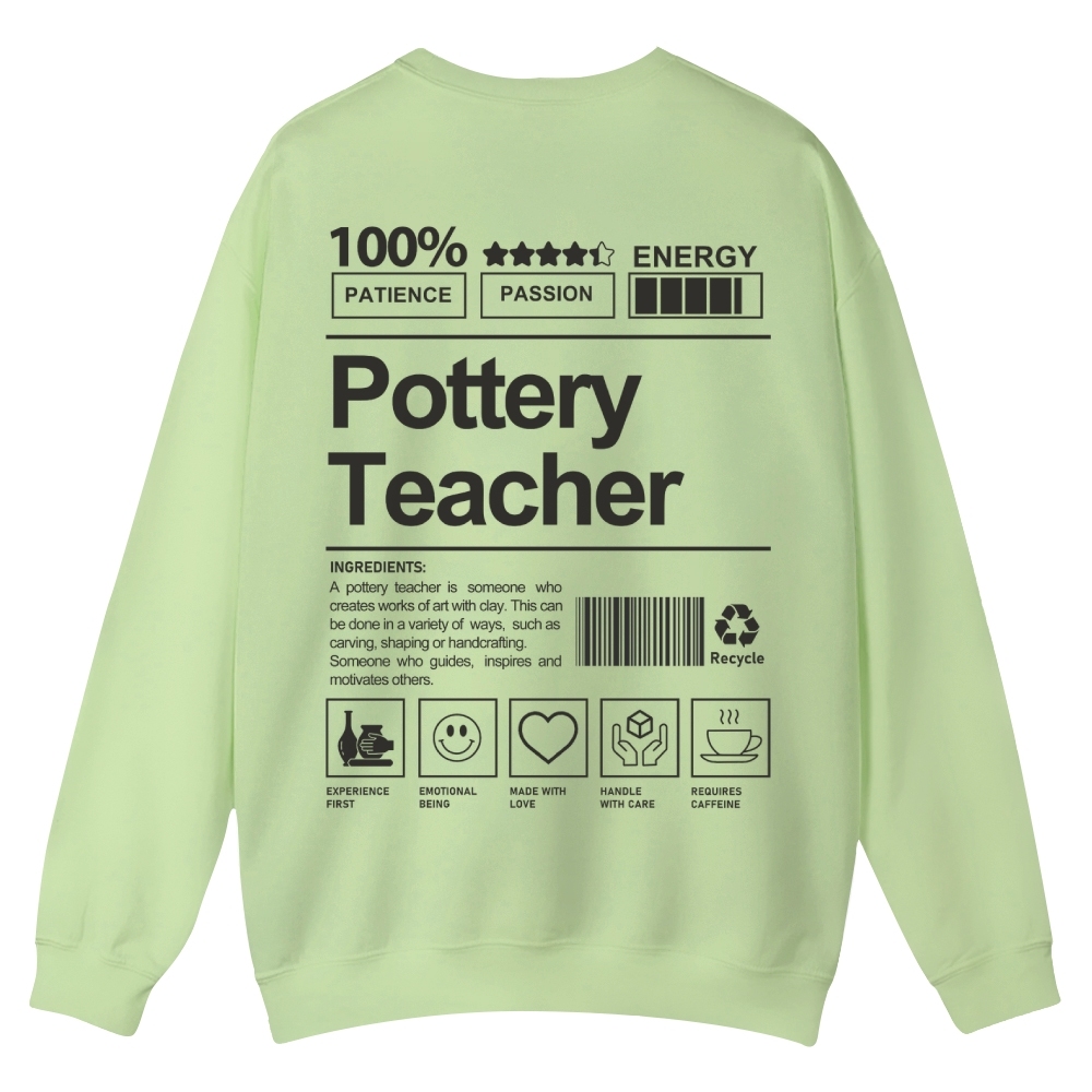Pottery Teacher Casual Crewneck Sweatshirt-moweekender
