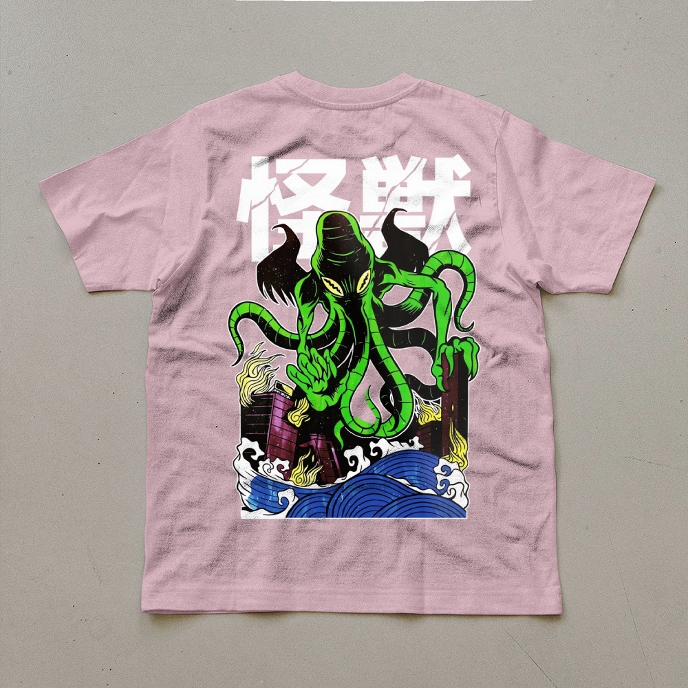 Octopus Monster Printed Unisex Prints T-Shirt-moweekender
