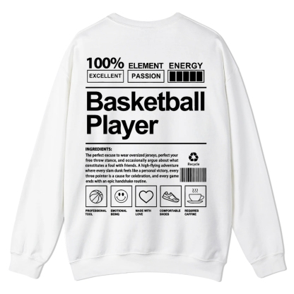 Basketball Player Crew Neck Sweatshirt