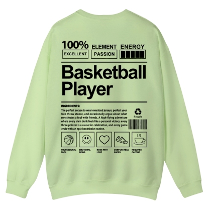 Basketball Player Crew Neck Sweatshirt