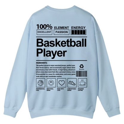 Basketball Player Crew Neck Sweatshirt
