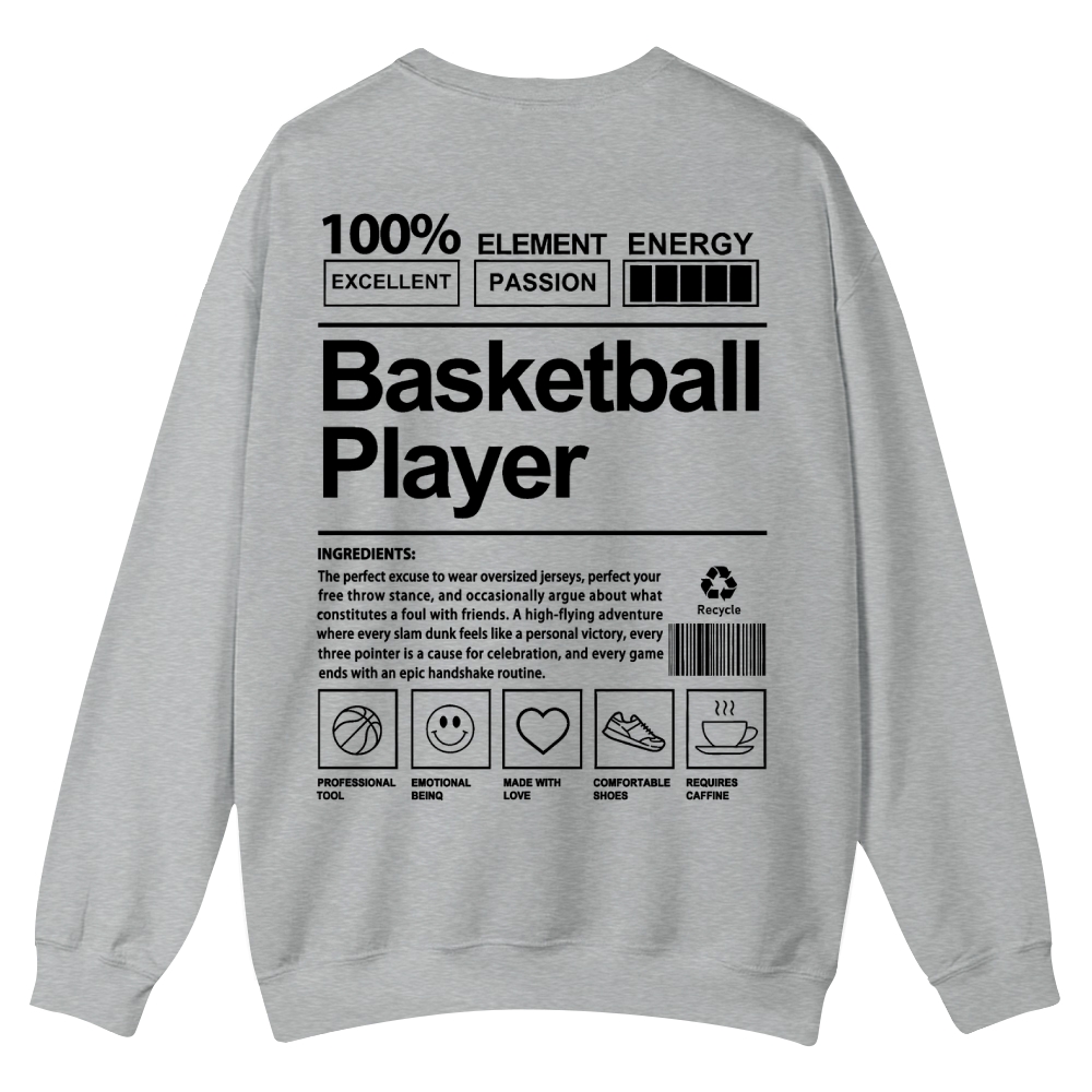 Basketball Player Crew Neck Sweatshirt