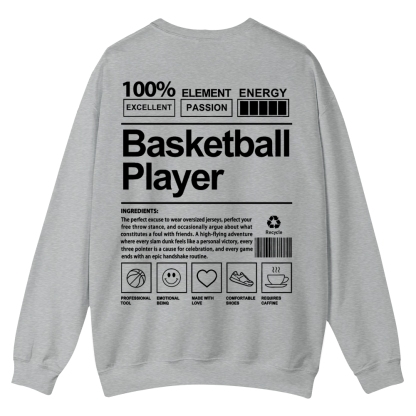 Basketball Player Crew Neck Sweatshirt