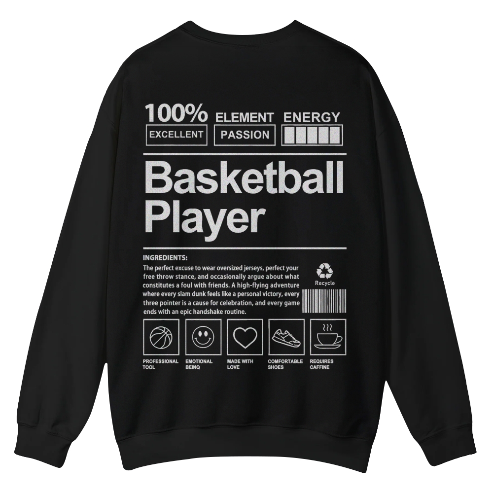 Basketball Player Crew Neck Sweatshirt