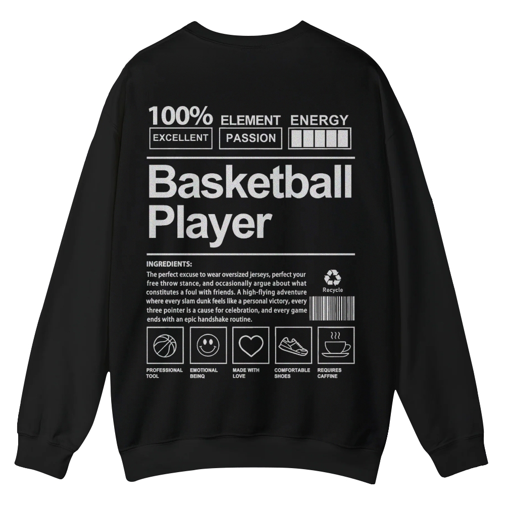 Basketball Player Crew Neck Sweatshirt