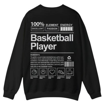 Basketball Player Crew Neck Sweatshirt