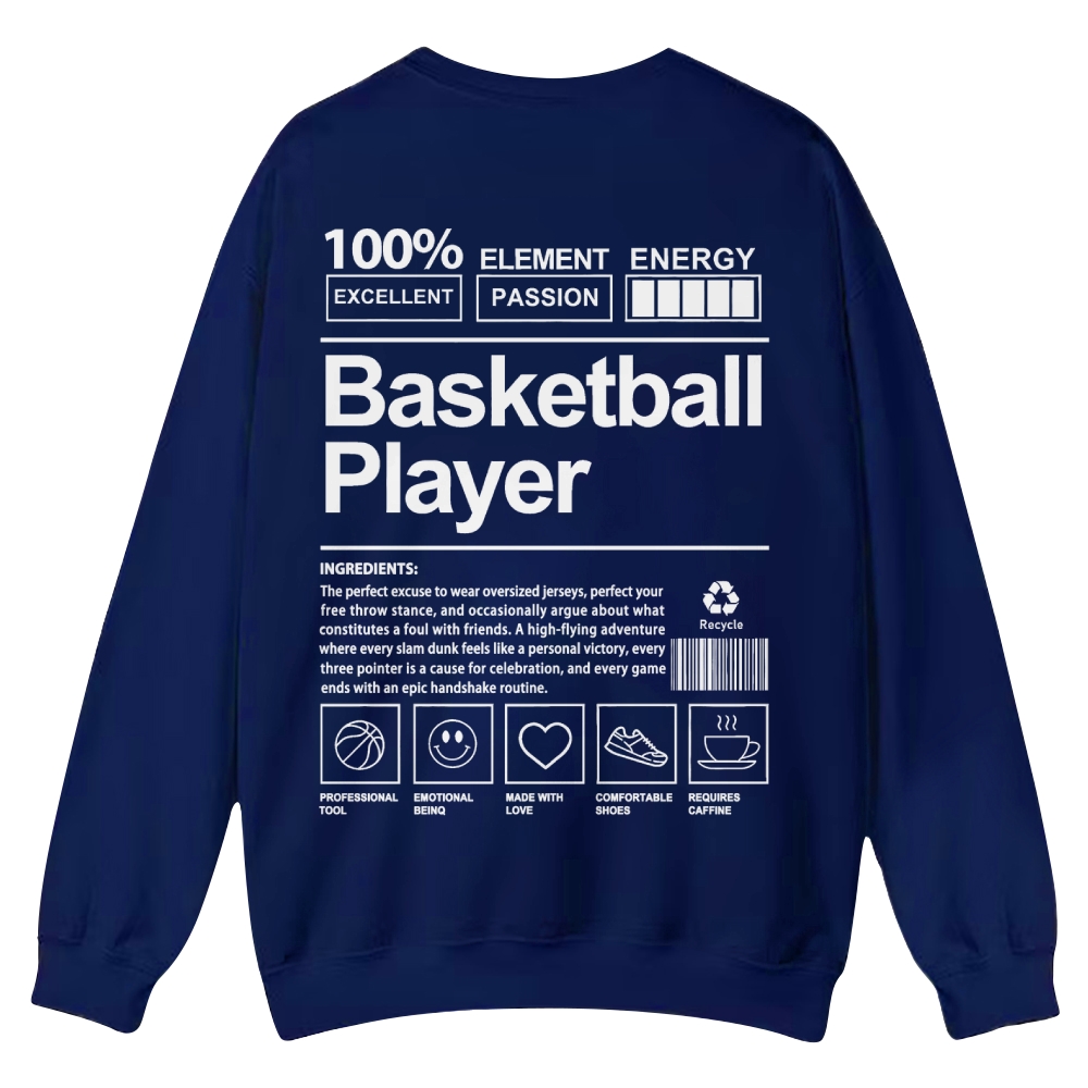 Basketball Player Crew Neck Sweatshirt