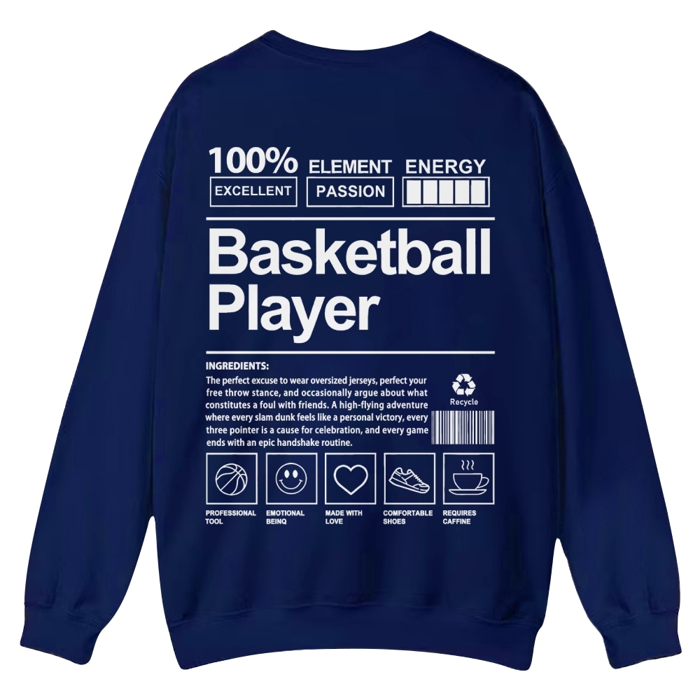 Basketball Player Crew Neck Sweatshirt