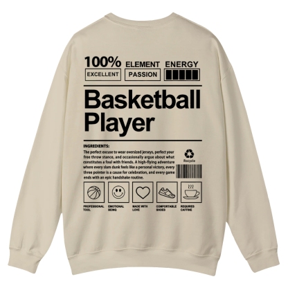 Basketball Player Crew Neck Sweatshirt