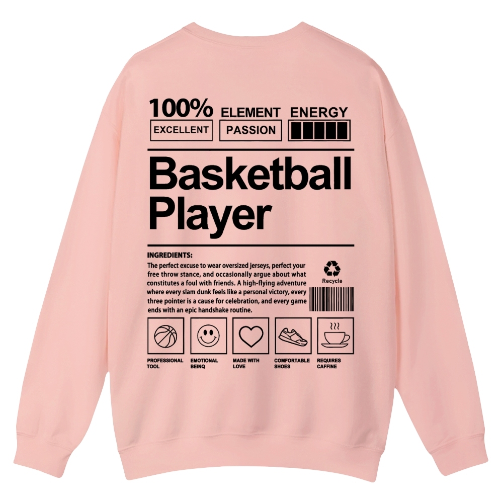Basketball Player Crew Neck Sweatshirt