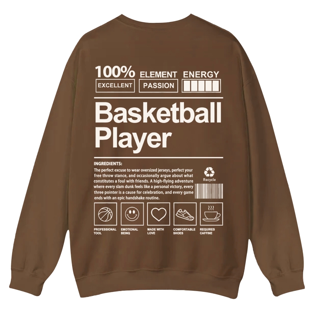 Basketball Player Crew Neck Sweatshirt