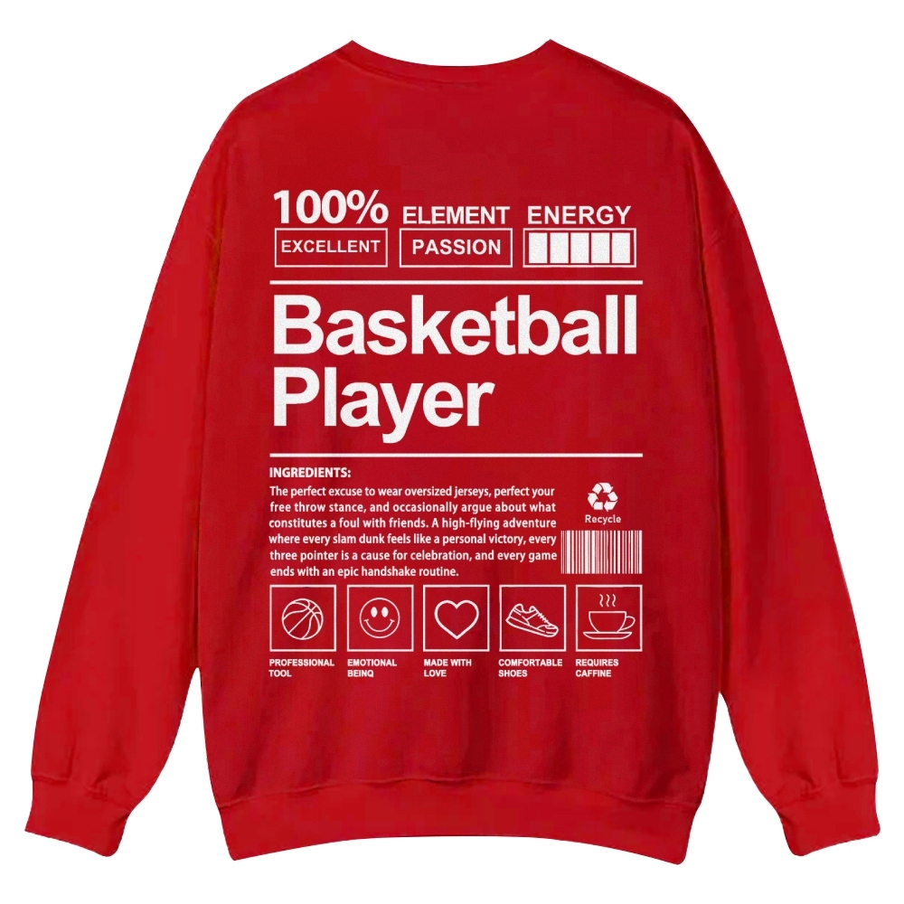 Basketball Player Crew Neck Sweatshirt