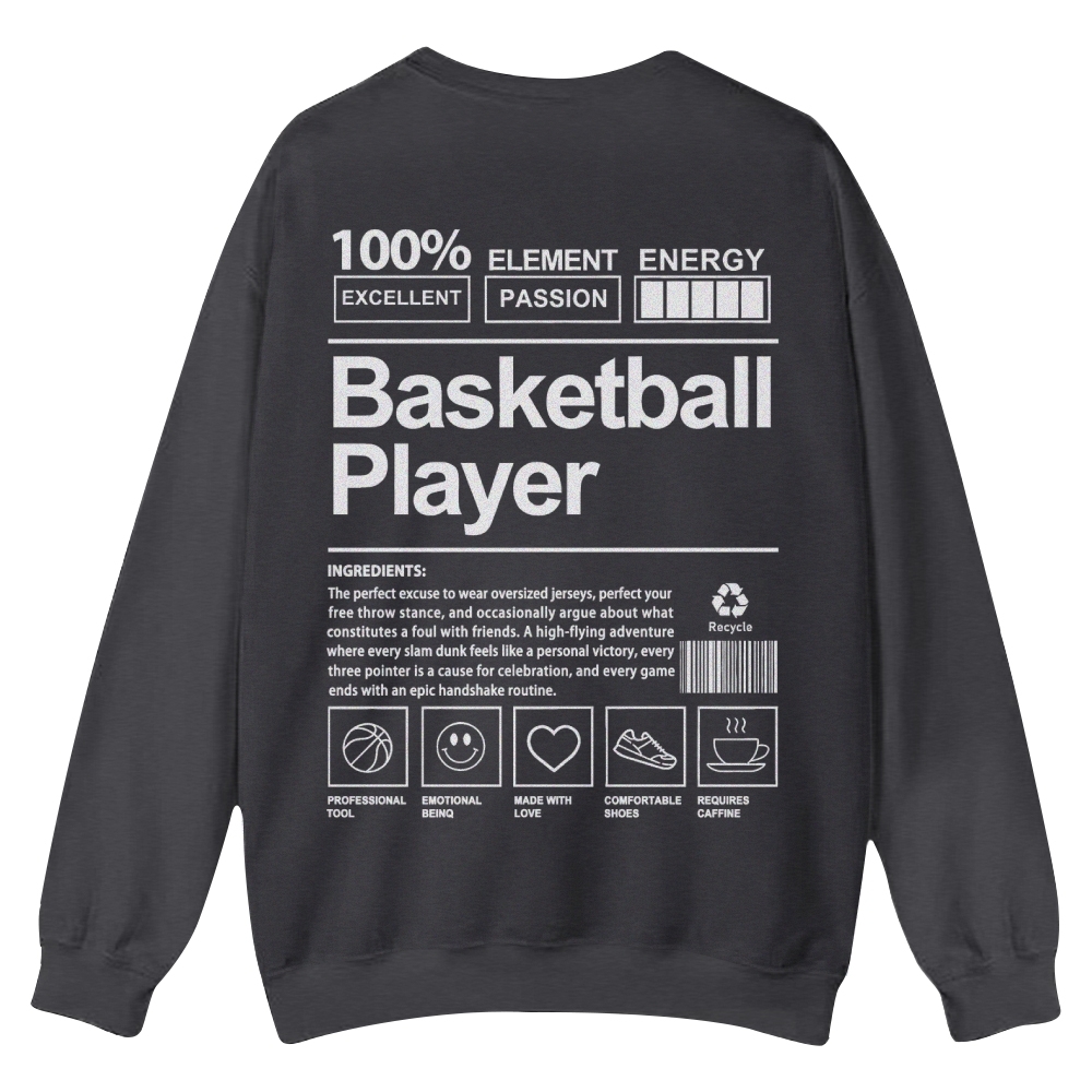 Basketball Player Crew Neck Sweatshirt