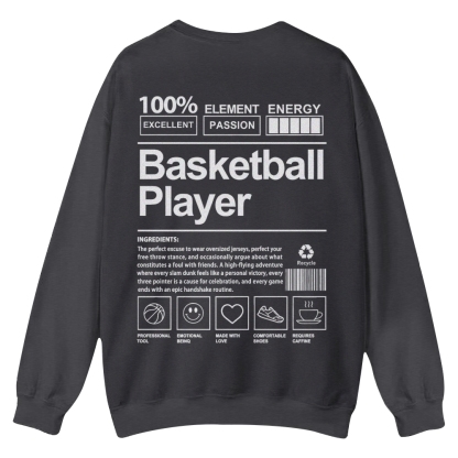 Basketball Player Crew Neck Sweatshirt