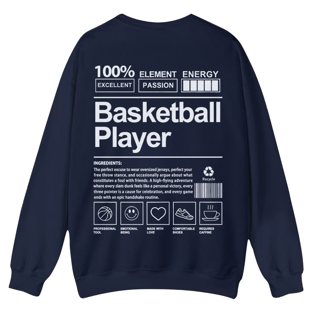 Basketball Player Crew Neck Sweatshirt