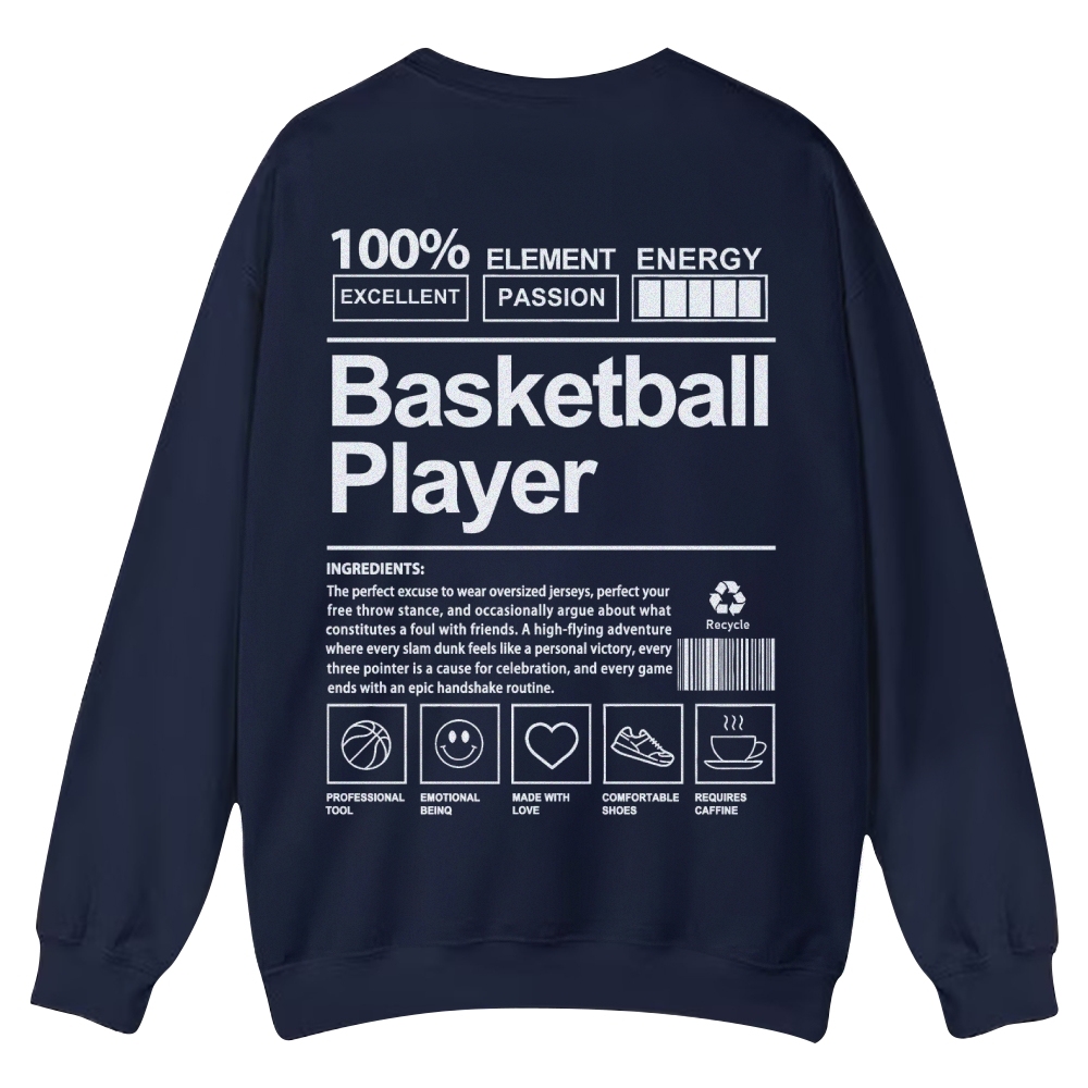 Basketball Player Crew Neck Sweatshirt