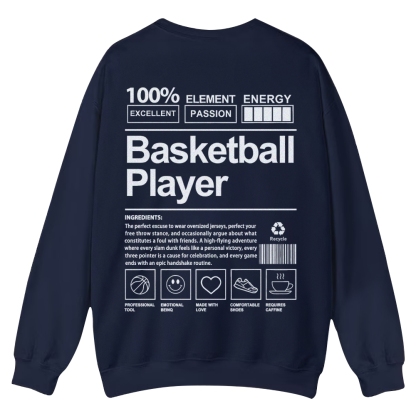 Basketball Player Crew Neck Sweatshirt