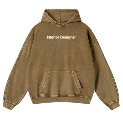 Interior Designer Vintage Washed Hoodie