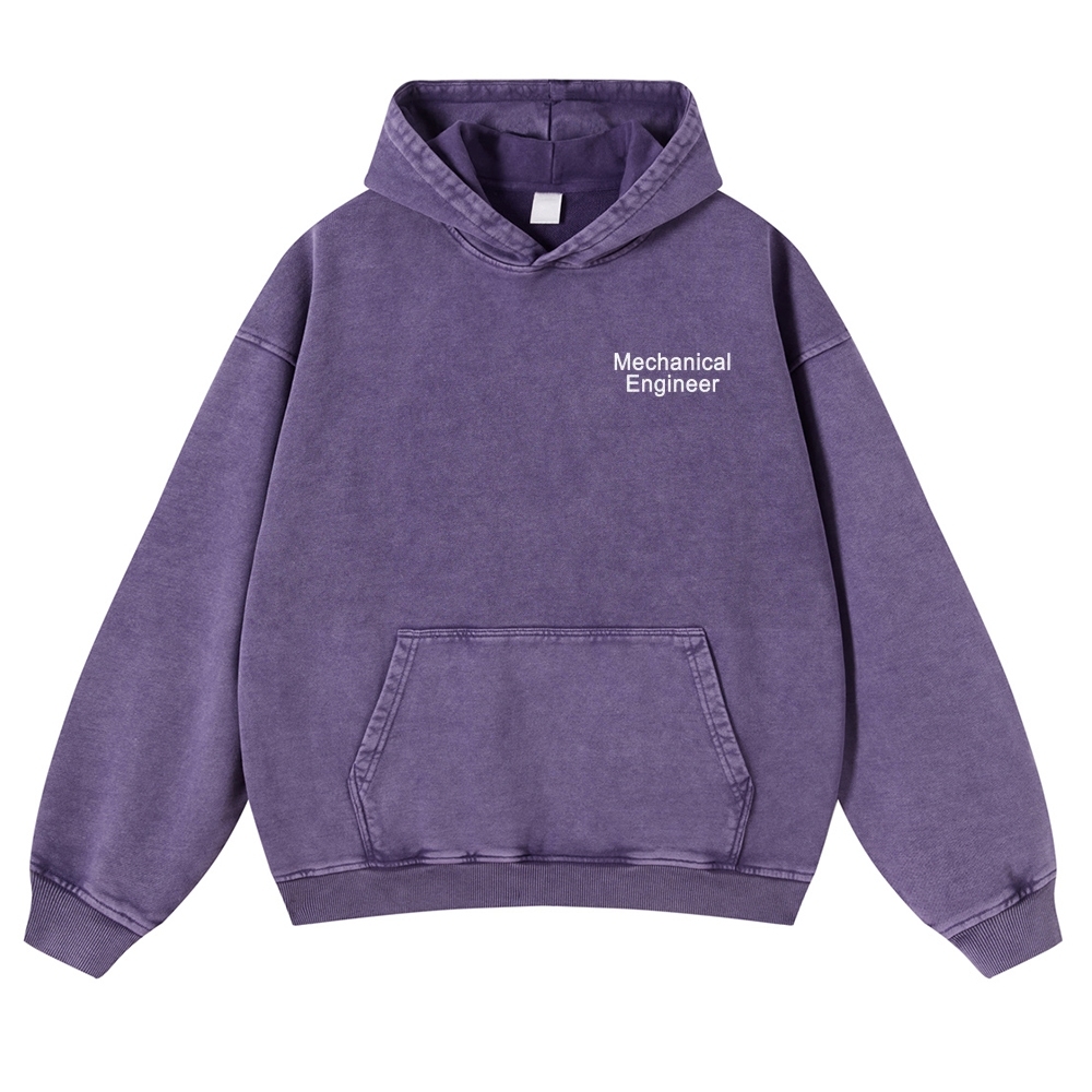 Mechanical Engineer Unisex Fit Vintage Washed Hoodie