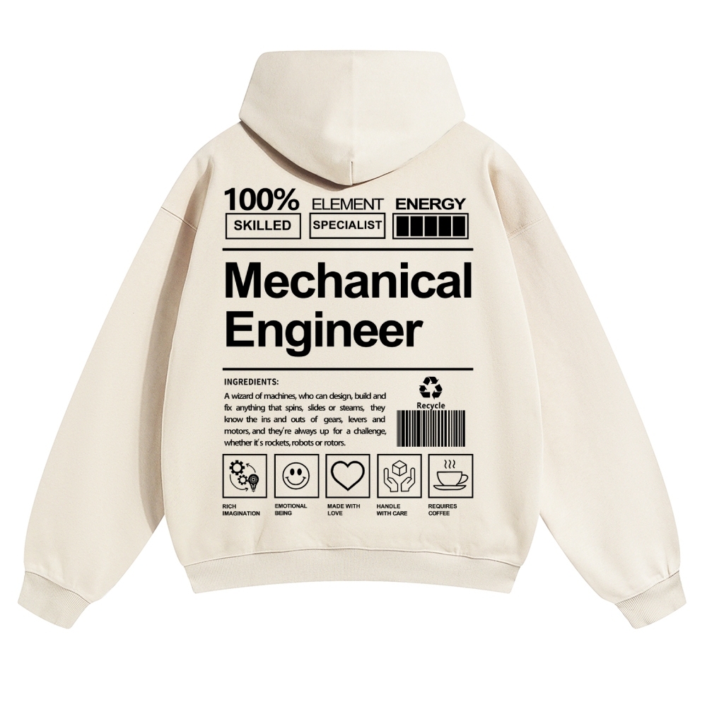 Mechanical Engineer Unisex Casual Prints Hoodie