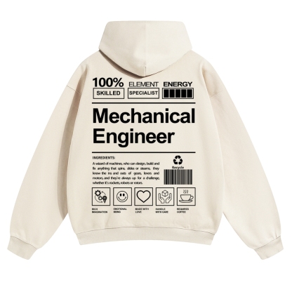 Mechanical Engineer Unisex Casual  Prints Hoodie