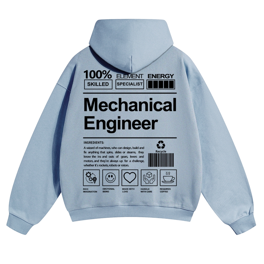Mechanical Engineer Unisex Casual  Prints Hoodie