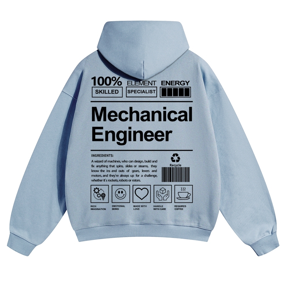 Mechanical Engineer Unisex Casual Prints Hoodie