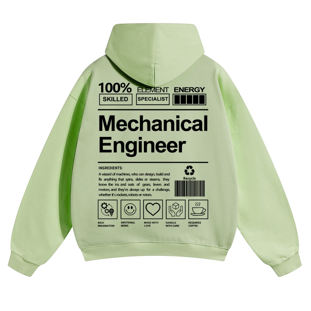 Mechanical Engineer Unisex Casual Prints Hoodie