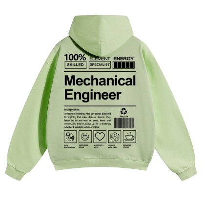 Mechanical Engineer Unisex Casual  Prints Hoodie