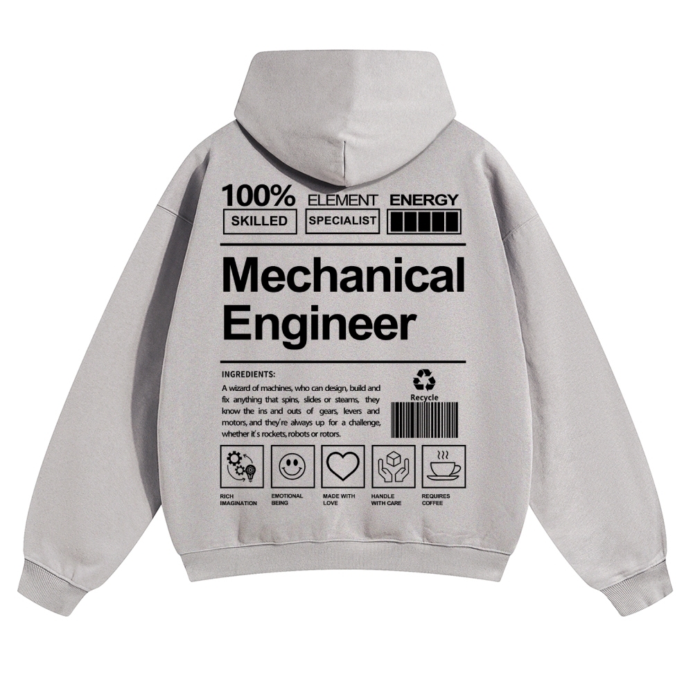 Mechanical Engineer Unisex Casual Prints Hoodie