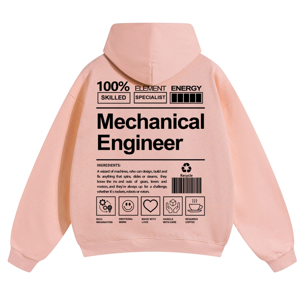 Mechanical Engineer Unisex Casual  Prints Hoodie