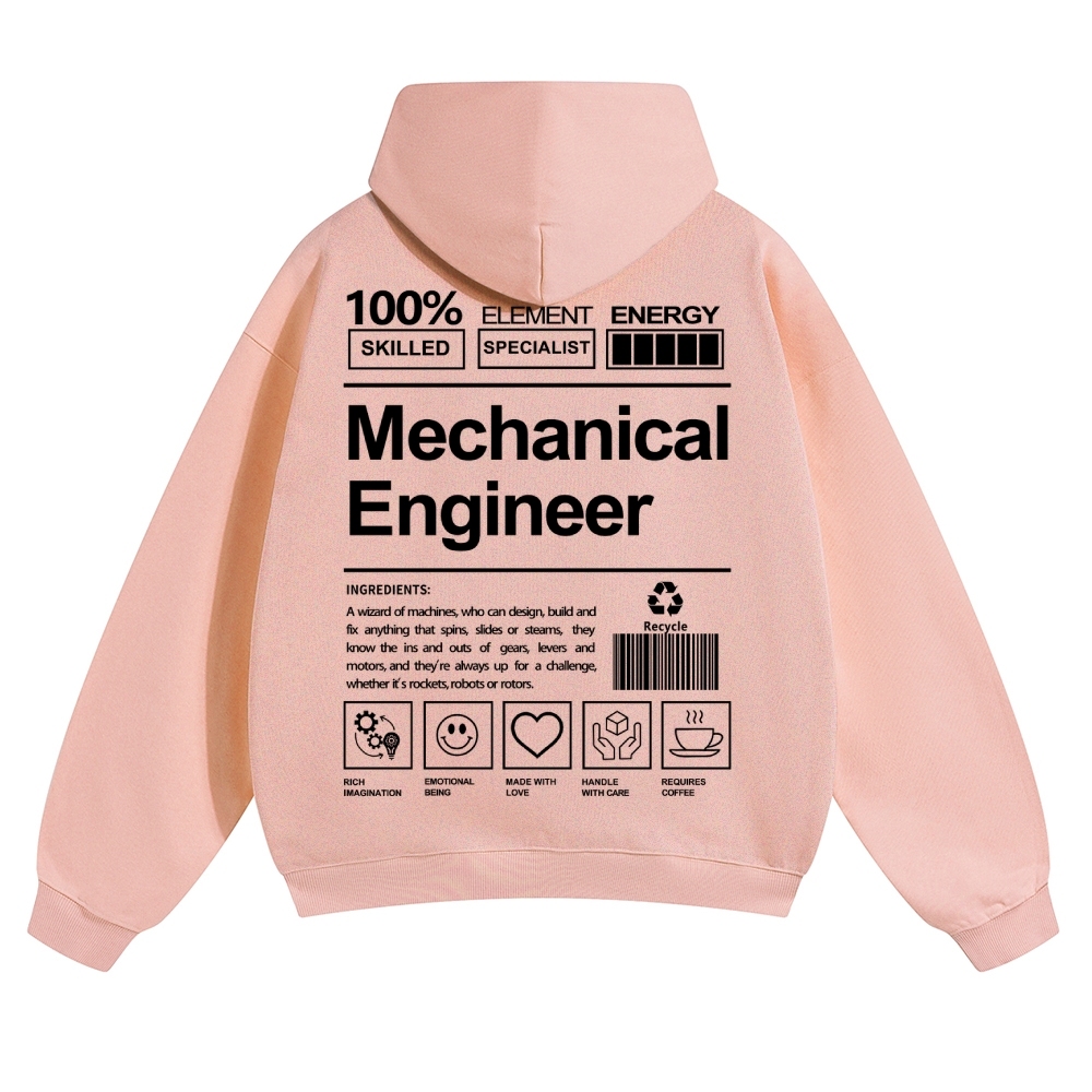 Mechanical Engineer Unisex Casual Prints Hoodie