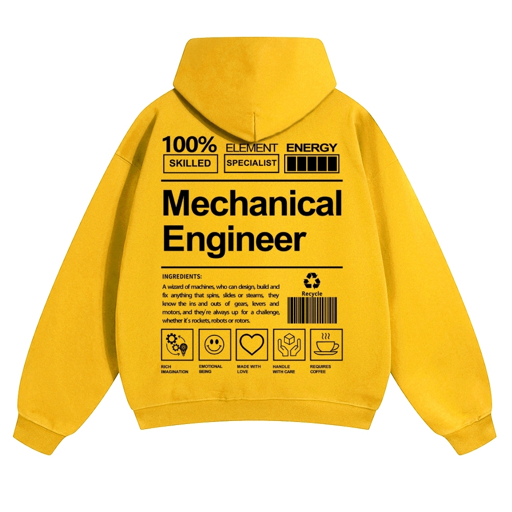 Mechanical Engineer Unisex Casual Prints Hoodie