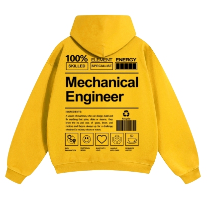 Mechanical Engineer Unisex Casual  Prints Hoodie