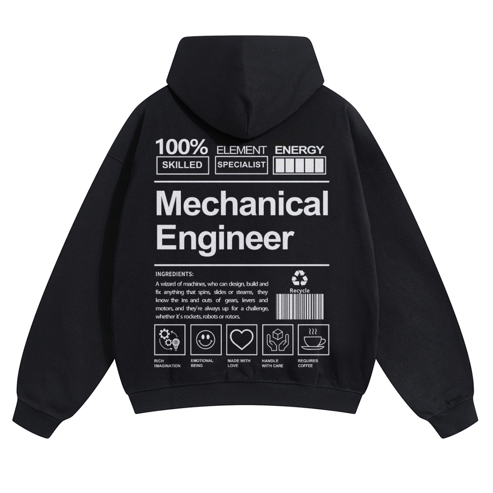 Mechanical Engineer Unisex Casual Prints Hoodie
