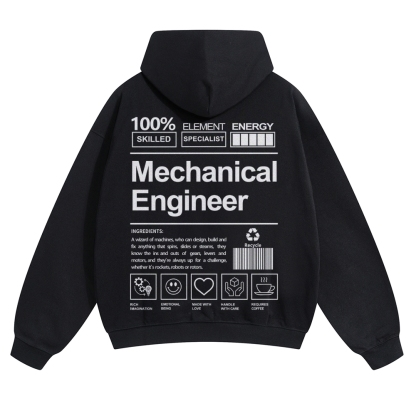 Mechanical Engineer Unisex Casual  Prints Hoodie