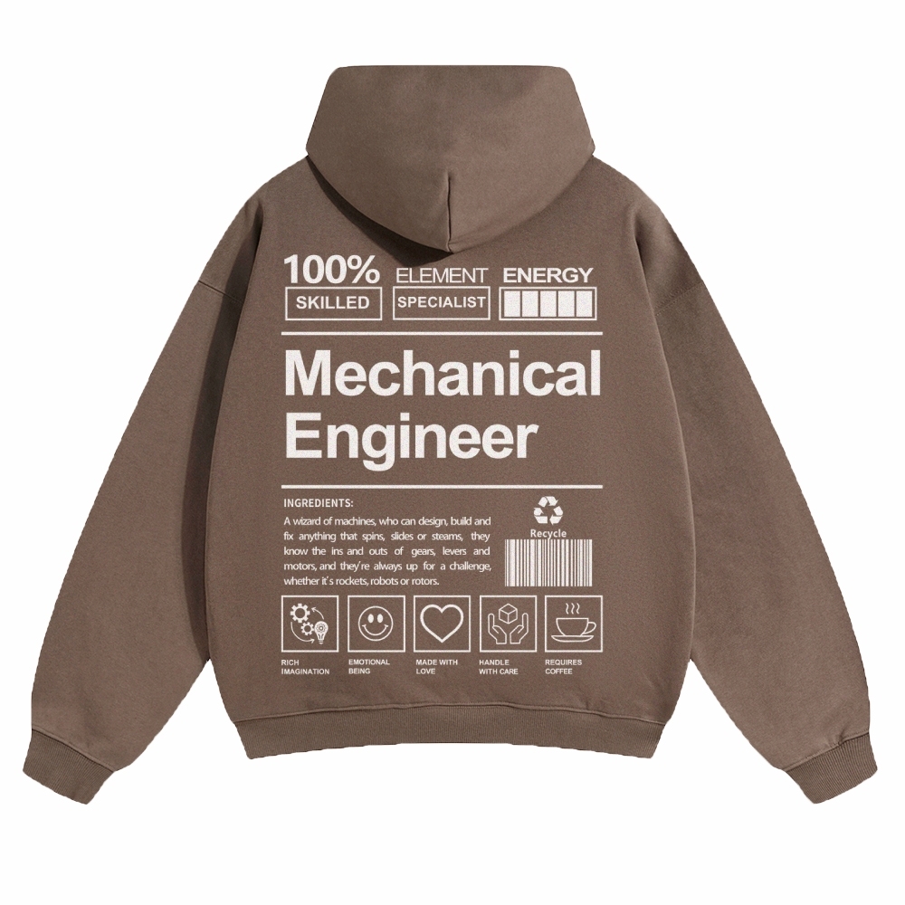 Mechanical Engineer Unisex Casual Prints Hoodie