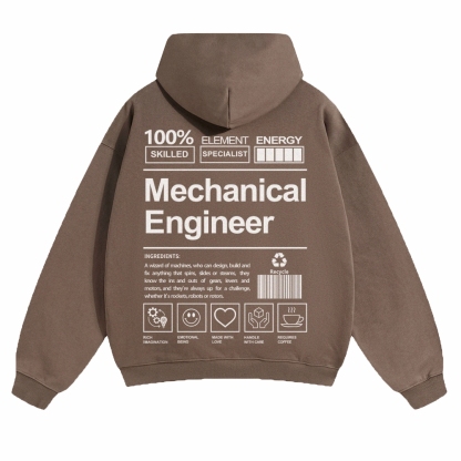 Mechanical Engineer Unisex Casual  Prints Hoodie
