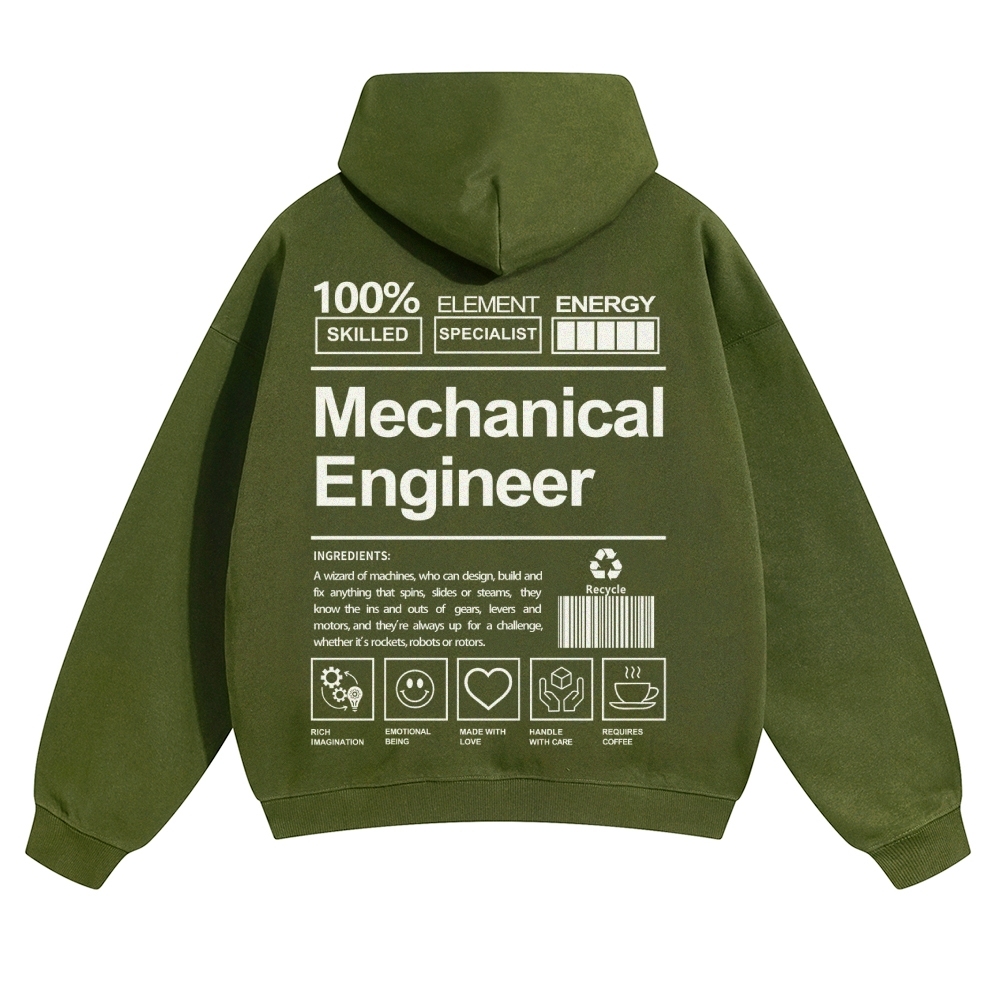 Mechanical Engineer Unisex Casual Prints Hoodie