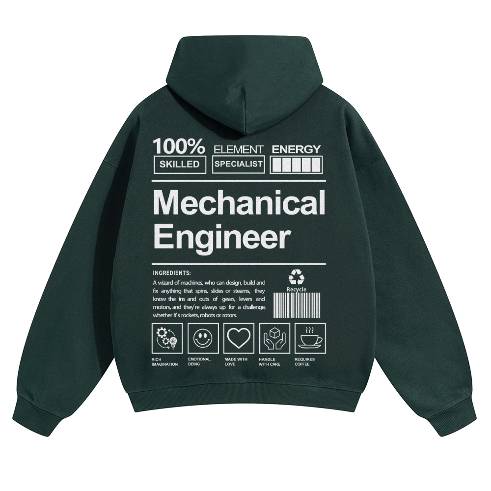 Mechanical Engineer Unisex Casual Prints Hoodie