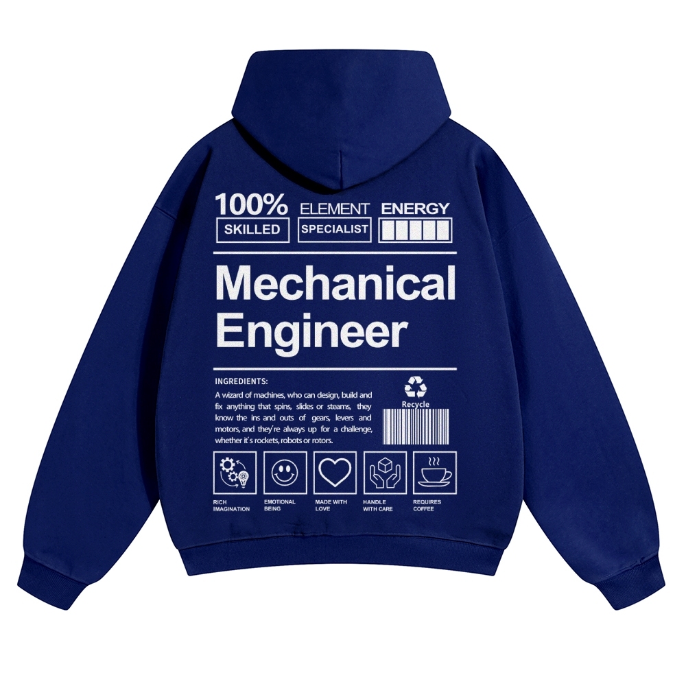 Mechanical Engineer Unisex Casual Prints Hoodie